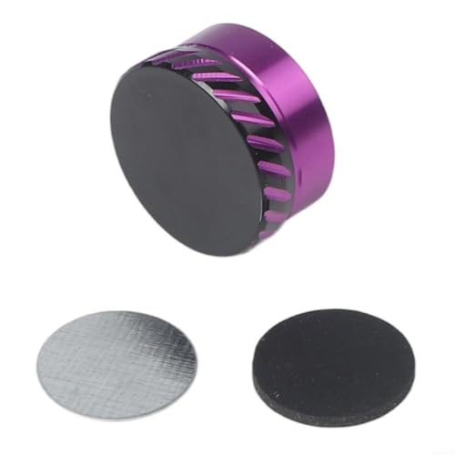 Modifizierter mechanischer Feinabstimmungsknopf für Angelrolle 1,58 g CNC-Aluminiumlegierung mit Dichtungen (schwarz lila) von KHIronHive