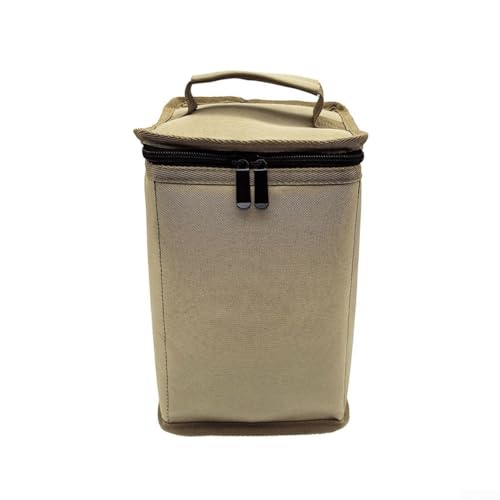 Oxford Campingkocher und Gaszylinder-Tasche, stoßfester Organizer für alle Ihre Outdoor-Essentials (klein, Khaki) von KHIronHive