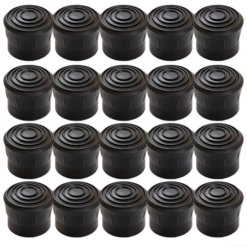 Packung mit zwanzig starken Kunststoffkappen, Zubehör für Campingzelte, passend für Stangen mit Standarddurchmesser (28 x 32 mm) (28 mm) von KHIronHive