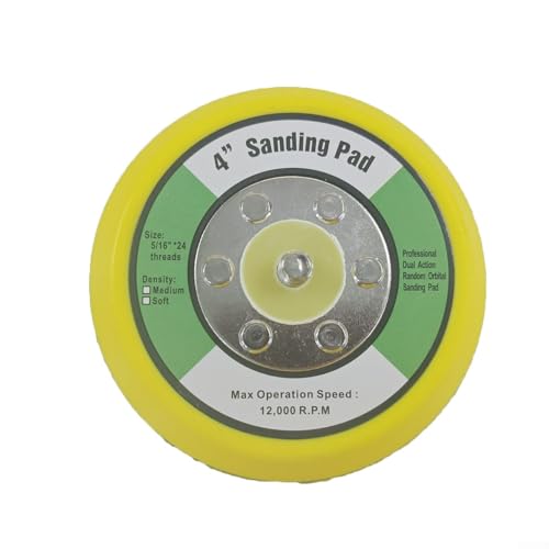 Polierscheiben-Trägerpads für Druckluft- und Exzenterschleifer, geeignet zum Schleifen und Polieren von Holz, Metall, Kunststein und Automobilteilen (10,2 cm) von KHIronHive