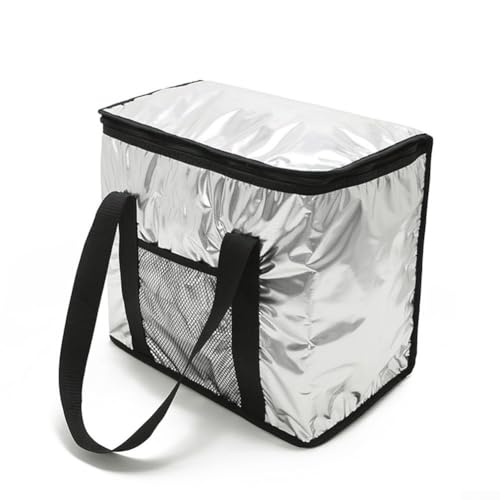 Praktische Kühltasche für Lebensmittel und Getränke, perfekt für Picknicks, Reisen und Outdoor-Aktivitäten, 16 l, 26 l, 8 l erhältlich (schwarz 8 l) von KHIronHive