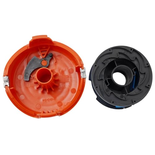 Rasentrimmer-Spule und Faden für Black & Decker für GL315 GL350 GL650, zuverlässige Teile für effektive Rasenarbeiten (1 x Kappe + 1 x Spule) von KHIronHive