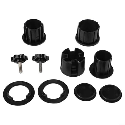Reduzierringe aus Kunststoff für Terrassenschirmständer, Halterung mit 38 mm und 48 mm Adaptern, Befestigungsschrauben und Lochabdeckungen, für Sonnenschirmstange im Garten oder Hof Reduzierringe aus Kunststoff für Terrassenschirmständer, Halterung mit 38 mm und 48 mm Adaptern, Befestigungsschrauben und Lochabdeckungen, für Sonnenschirmstange im Garten oder Hof von KHIronHive