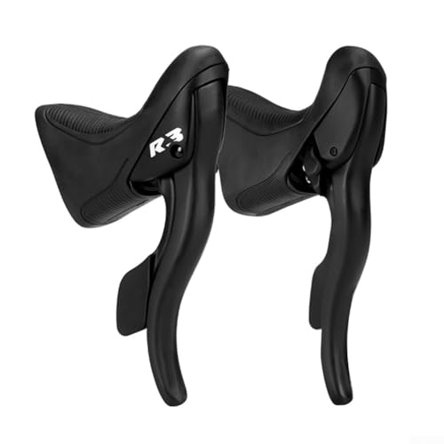 Rennrad-Schalthebel-Set für R2 R3 R5 R7 Serie links rechts mit Installationskabeln, Aluminiumlegierung, ABS-Material, 7-9 Gänge, kompatibel (R3) von KHIronHive
