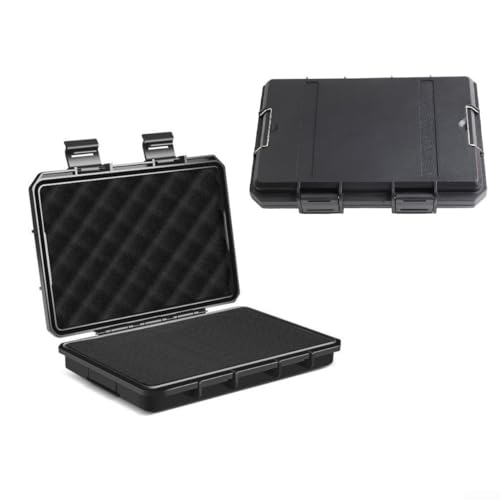 Robuster, wasserdichter Werkzeugkasten mit luftdichter Dichtung und stoßfesten Schwammeinsätzen für sichere Aufbewahrung von Hardware und Werkzeugen (schwarz) von KHIronHive