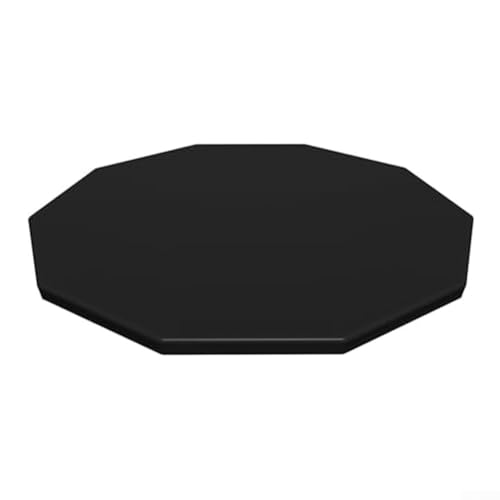 Runde PVC-Schwimmbadabdeckung für oberirdische Pools mit atmungsaktiven Löchern und eingebauten Seilen zum Sichern und Schutz vor Schmutz und Wasseransammlungen (244 cm) von KHIronHive