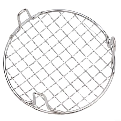 Rundes Grillnetz aus Edelstahl mit Beinen, Camping-Grillgitter, Outdoor-Kochgitter für Campingkocher, mehrere Größen erhältlich (15 cm) von KHIronHive