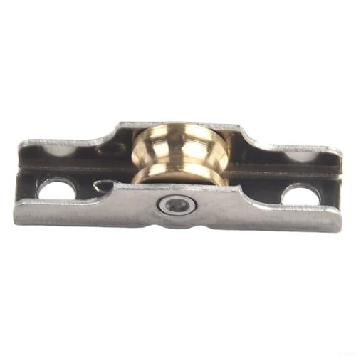 Schiebetür-Rollen-Set, 4-teilig, Edelstahl-Riemenscheiben mit Schrauben für verbesserte Leistung (Rillenrad) von KHIronHive