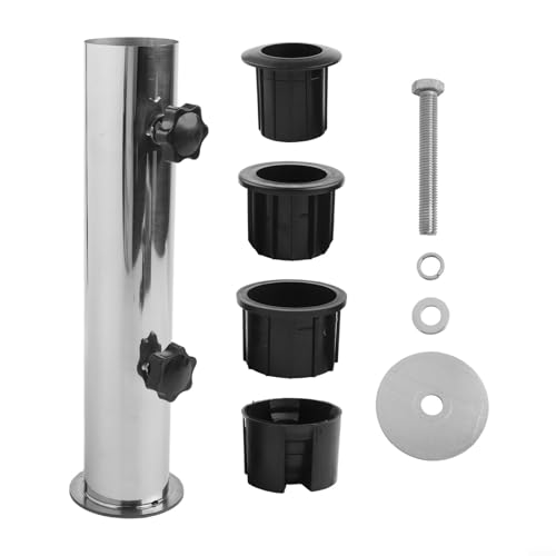 Schirmständer aus Granit mit Edelstahlrohr und verstellbaren PVC-Hülsen für sicheren Sitz Schirmständer aus Granit mit Edelstahlrohr und verstellbaren PVC-Hülsen für sicheren Sitz von KHIronHive