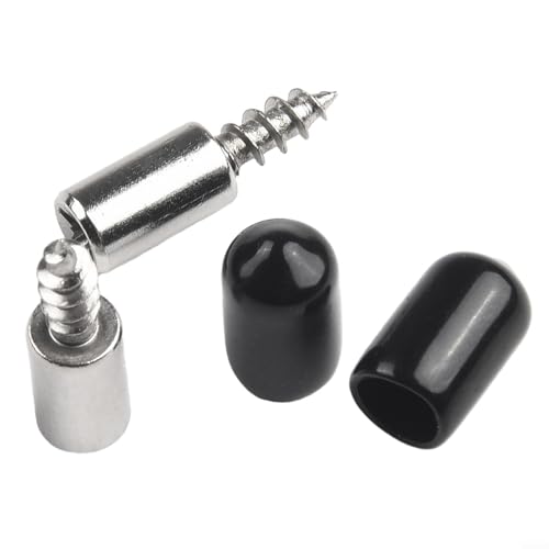 Selbstschneidende Schrauben-Kollektion, 20 Stück, entworfen für Holzschränke und Glasregalstützen (Schraube + schwarze Abdeckung) von KHIronHive