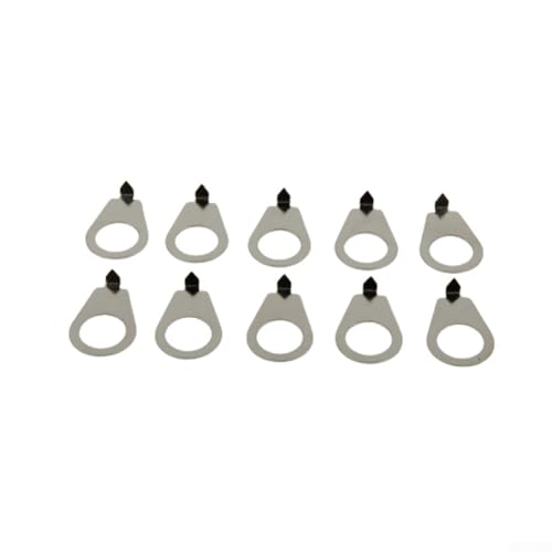 Set mit 10 Metall-Unterlegscheiben für Gitarrenknöpfe, Zeigerplatten, passend für LP-E-Gitarren (Silber) von KHIronHive