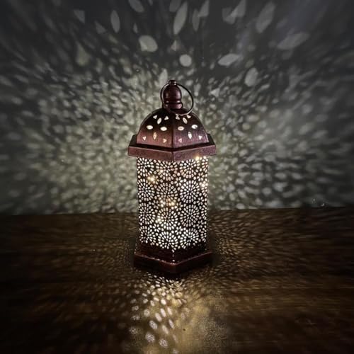 Set mit 3 marokkanischen Metalllaternen, elegantes Eisen-Hängedekor für festliche Atmosphäre (mittel) von KHIronHive