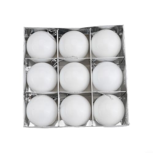 Set mit 9 Weihnachtskugeln für Perlen-Baum, Weihnachtsdekoration, Party, Hochzeit, Dekoration, Innenbereich, PVC (weiß) von KHIronHive