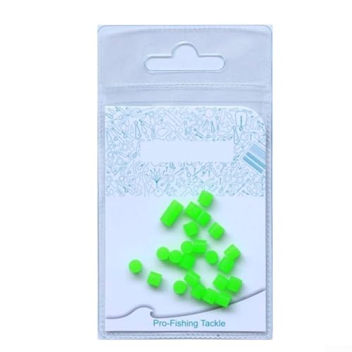 Silikon-Angelköderperlen, 45 Stück, 568 mm, Leuchtstreifen für verbessertes Haken, 20/25/50/100/200 Stück (zylindrisch, 25 Stück) von KHIronHive