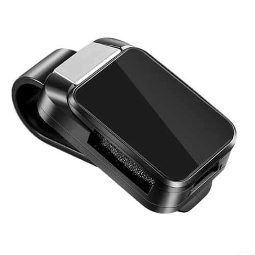 Sonnenbrillenhalter für Auto Sonnenblende Clip kompatibel mit verschiedenen Arten von Brillen und hält den Autoinnenraum ordentlich (Schwarz-1) von KHIronHive