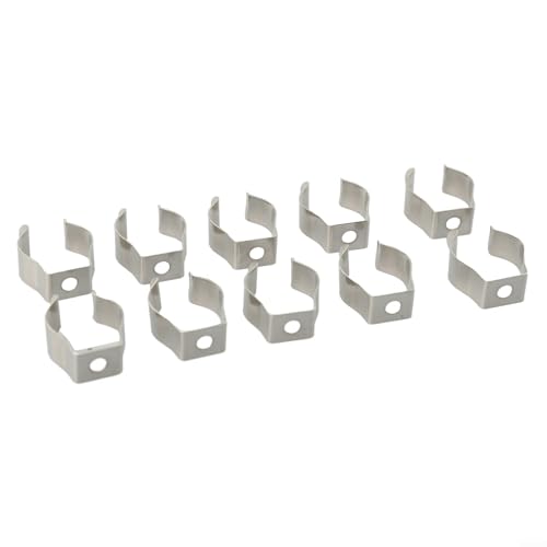 Spring Terry Clips Open Type Tool Clips 10 Pack Manganese Steel Storage Organizer for Garage Workshop Garden Tools Besen Brushes Reakes Pipes Silver (19mm) von KHIronHive