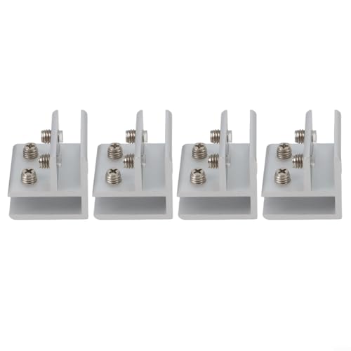 Stabile Glasklemmen aus Aluminiumlegierung, verstellbar für 6 12 mm dickes Glas, sicher und sicher für Installationen (6–10 mm) von KHIronHive
