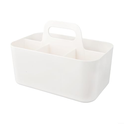 Stapelbare tragbare Aufbewahrungsbox mit Griff, Kunststoff-Organizer-Mülleimer für Zuhause, Büro, Schreibtisch und Küche, anpassbare Fächer mit herausnehmbarer Trennwand, leicht zu reinigendes Design von KHIronHive