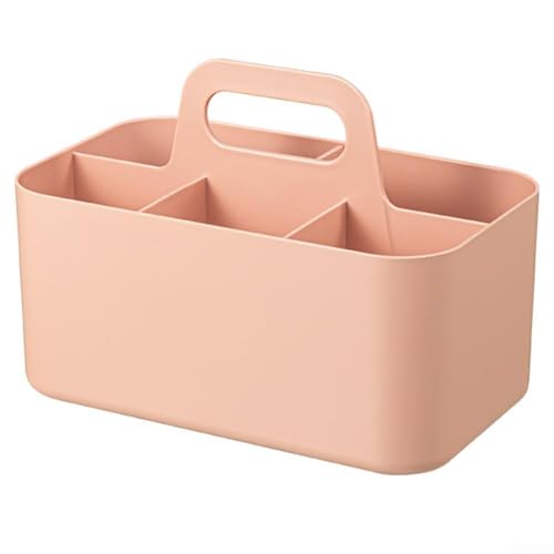 Stapelbare tragbare Aufbewahrungsbox mit Griff, Kunststoff-Organizer-Mülleimer für Zuhause, Büro, Schreibtisch und Küche, anpassbare Fächer mit herausnehmbarer Trennwand, leicht zu reinigendes Design von KHIronHive
