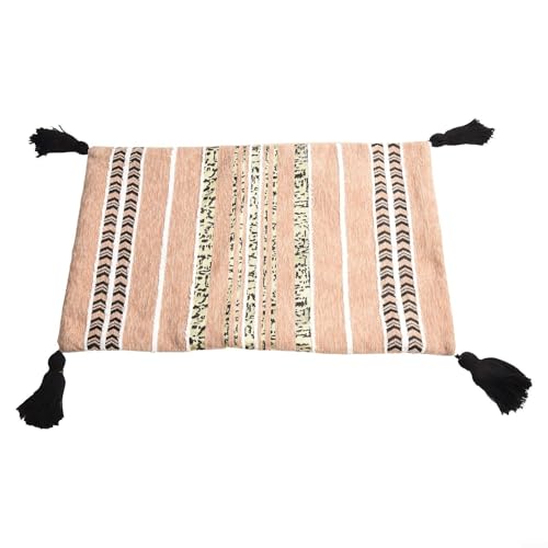 Stilvoller Chenille-Kissenbezug für den Außenbereich für Heimdekoration (30 x 50 cm, Khaki) von KHIronHive