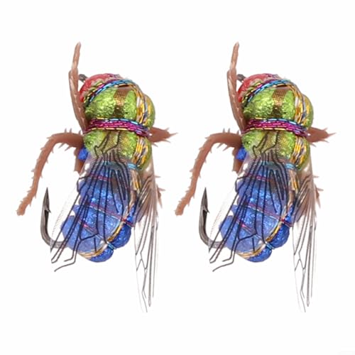 Stonefly Kunstköder mit stabilen Haken für Barsch, Forelle und mehr Angelabenteuer, 2 Stück von KHIronHive