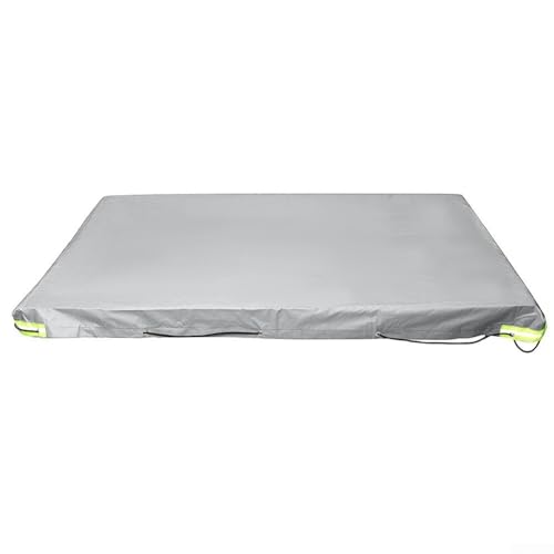 Strapazierfähige wasserdichte Abdeckplane, Oxford-PVC-Plane für Campinganhänger, winddicht und UV-Schutz, Abdeckung für den Außenbereich, 208 x 114 x 13 cm (grau) von KHIronHive