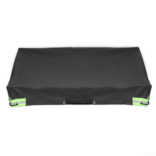Strapazierfähige wasserdichte Abdeckplane, Oxford-PVC-Plane für Campinganhänger, winddicht und UV-Schutz, Abdeckung für den Außenbereich, 208 x 114 x 13 cm (schwarz) von KHIronHive