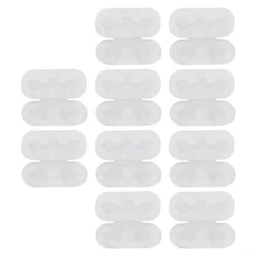 Transparente Kunststoff-Perlenschnalle, Kettenverbinder für vertikale Rollos und Lampenschirme, für Raffrollo-Ketten, Vorhangrollen und Deckenventilator-Zugschnüre, Standardgröße 1,7 x 0,7 cm (10 von KHIronHive