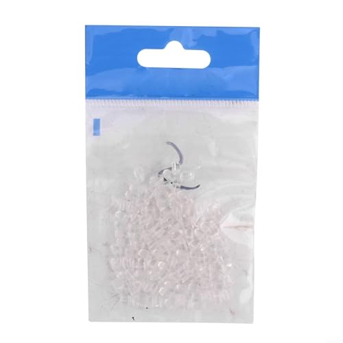 Transparente ovale Perlen zum Angeln, 100 Stück Kreuzperlen Set mit kleinen Löchern, ideal für Angelzubehör (klein transparent) von KHIronHive