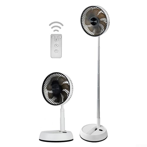 USB Faltbarer Ventilator mit Fernbedienung, leiser Betrieb zum Schlafen, Lernen oder Arbeiten (2) von KHIronHive