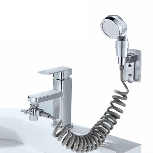Verstellbares Handbrause-Set für flexiblen Einsatz in Ihrem Badezimmer (Umsteller aus Zinklegierung) von KHIronHive