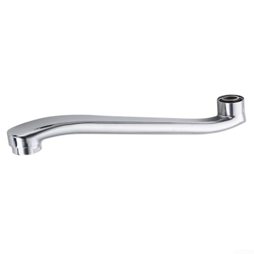 Wand-Wasserhahn-Verlängerungsanschluss aus Edelstahl mit Chrombeschichtung, widerstandsfähiges Ersatzteil für Küchenspüle, Badezimmerarmaturen und Waschtischarmaturen (25 cm) von KHIronHive