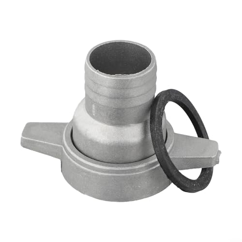 Wasserpumpen-Aluminium-Rohrverbinder mit Gummidichtung, mehrere Größen, Kompatibilität, 1, 2, 3 Zoll, leichtes Generator-Ersatzteil, silberfarbener Sanitär-Adapter (5,1 cm bis 3,8 cm) von KHIronHive