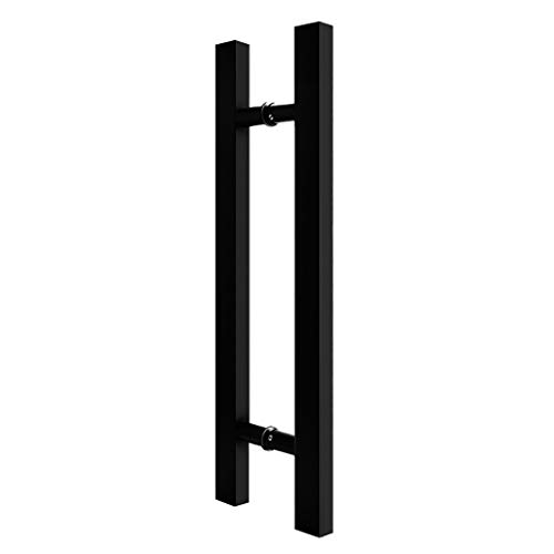 KHLMSRXJ Push-Pull-Griff aus schwarz lackiertem Edelstahl mit Vierkantrohr für Glastüren/Schiebegriff für Scheunentore aus Holz/800 x 600 mm KHLMSRXJ Push-Pull-Griff aus schwarz lackiertem Edelstahl mit Vierkantrohr für Glastüren/Schiebegriff für Scheunentore aus Holz/800 x 600 mm von KHLMSRXJ