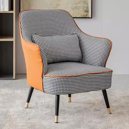 KHLMSRXJ Schaukelstuhl-Sessel, moderner Sessel mit Taillenkissen, Lazy-Sofa-Sessel für Erwachsene, ergonomische Rückenlehne, gepolsterter Freizeitstuhl für Wohnzimmerbüro, Relax-Seitenstuhl von KHLMSRXJ