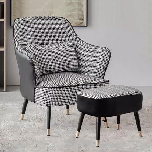 KHLMSRXJ Schaukelstuhl-Sessel, moderner Sessel mit Taillenkissen, Lazy-Sofa-Sessel für Erwachsene, ergonomische Rückenlehne, gepolsterter Freizeitstuhl für Wohnzimmerbüro, Relax-Seitenstuhl von KHLMSRXJ
