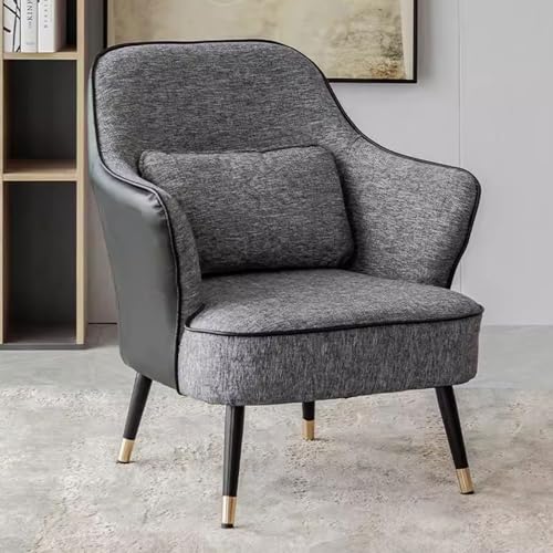 KHLMSRXJ Schaukelstuhl-Sessel, moderner Sessel mit Taillenkissen, Lazy-Sofa-Sessel für Erwachsene, ergonomische Rückenlehne, gepolsterter Freizeitstuhl für Wohnzimmerbüro, Relax-Seitenstuhl von KHLMSRXJ