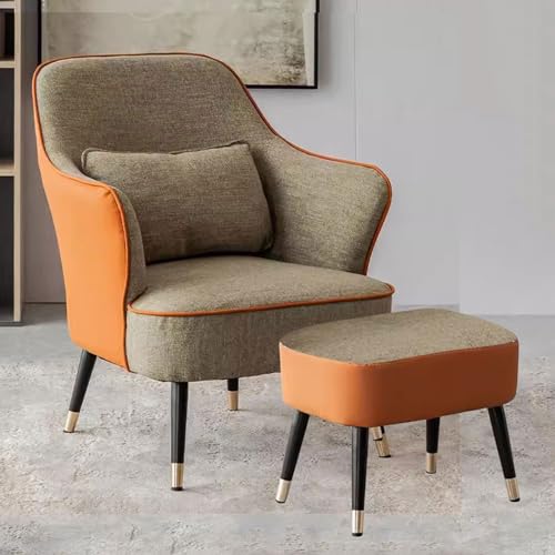 KHLMSRXJ Schaukelstuhl-Sessel, moderner Sessel mit Taillenkissen, Lazy-Sofa-Sessel für Erwachsene mit ergonomischer Rückenlehne, gepolsterter Freizeitstuhl für Wohnzimmerbüro, Relax-Seitens KHLMSRXJ Schaukelstuhl-Sessel, moderner Sessel mit Taillenkissen, Lazy-Sofa-Sessel für Erwachsene mit ergonomischer Rückenlehne, gepolsterter Freizeitstuhl für Wohnzimmerbüro, Relax-Seitens von KHLMSRXJ
