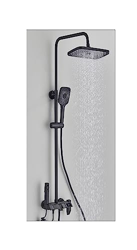 KHLMSRXJ Thermostat-Brausemischer-Set, Digitalanzeige, Bad-Duschset, weißes Klavier-Badezimmer-Dusch-Set, Regen-Badezimmer-Duscharmatur, hochwertiger Messing-Klavierschlüssel (Digital KHLMSRXJ Thermostat-Brausemischer-Set, Digitalanzeige, Bad-Duschset, weißes Klavier-Badezimmer-Dusch-Set, Regen-Badezimmer-Duscharmatur, hochwertiger Messing-Klavierschlüssel (Digital von KHLMSRXJ