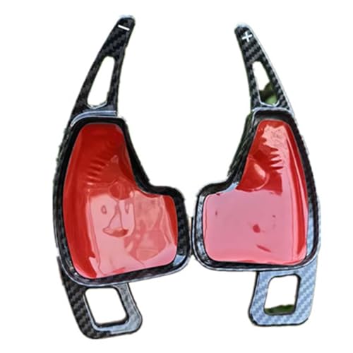 KHOFVSXWD Kompatibel mit 2er-Serie F22 F23 für X4 F26 2014–2017 für 3er-Serie F30 F31 2012–2015 Auto-Lenkrad-Paddel-Verlängerungen (Carbonfaser-Optik, schwarz) von KHOFVSXWD