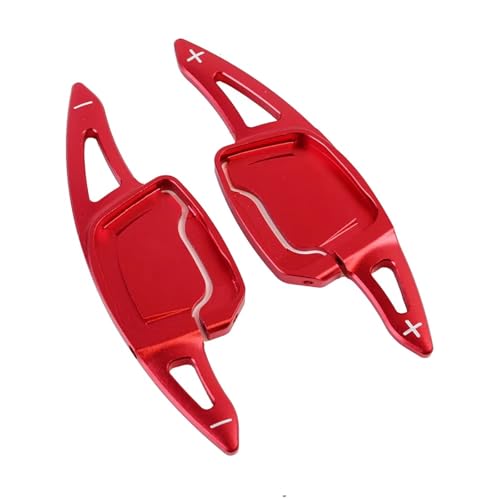 KHOFVSXWD Kompatibel mit A7 A6 C8 2019 2020 2021 2022 2023 für A3 8Y 2021 2022 2023 Lenkrad-Paddel-Verlängerung (rot) von KHOFVSXWD