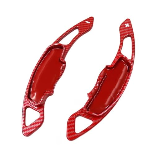 KHOFVSXWD Kompatibel mit Acura für ILX 2012–2020 für TLX 2015–2020, Auto-Schalthebel, Lenkrad-Schalthebel, Verlängerung, Abdeckung, Schaltpaddel (Carbon-Optik, rot) von KHOFVSXWD