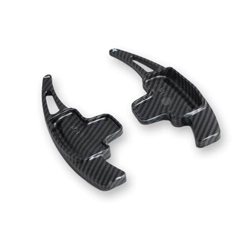 KHOFVSXWD Kompatibel mit Benz für B-Klasse W246 2012 2013 2014 für E-Klasse W212 W213 2014 2015 Lenkrad-Schalthebelverlängerungsabdeckungen (Carbon-Optik, schwarz) von KHOFVSXWD