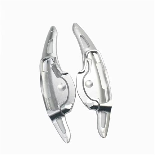 KHOFVSXWD Kompatibel mit Hyundai Santa Fe 2018, 2019, 2020, 2021, Hev Plug-in für Hybrid-Auto-Lenkrad, Schalthebelverlängerung, Styling-Schaltpaddel (Silber) von KHOFVSXWD