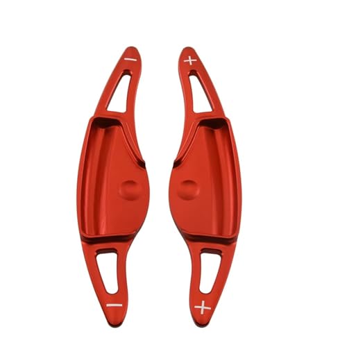 KHOFVSXWD Kompatibel mit Hyundai für Santa Fe 2023 2024, Lenkradverlängerung, Schalthebel-Aufkleber, Auto-Paddelschalthebelverlängerung, Zubehör, Schaltwippen (rot) von KHOFVSXWD