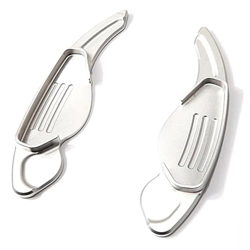 KHOFVSXWD Kompatibel mit Jaguar Xf Xe Xj für F-Pace für F-Typ X760 X260 X761 Auto-Lenkrad-Paddel-Verlängerung Schalthebel Schalthebel Schaltwippen (Silber) von KHOFVSXWD