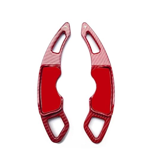 KHOFVSXWD Kompatibel mit Lexus 200t 250 300 350 500 2013 2014 2015 2016 2017 2018 2019 2020 2021 2022 Lenkrad-Paddel-Verlängerung Schaltpaddel (rotes Carbon-Muster) N, Typ 2) von KHOFVSXWD