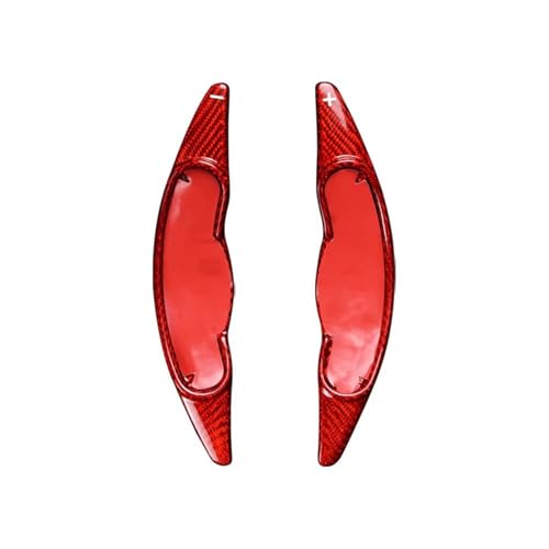 KHOFVSXWD Kompatibel mit Mini für Jcw F54 F55 F56 F57 für F60 Auto-Lenkrad, Carbon-Schalthebel-Paddel, Verlängerung, Auto-Lenkrad-Paddel, Schaltwippen (rot) von KHOFVSXWD