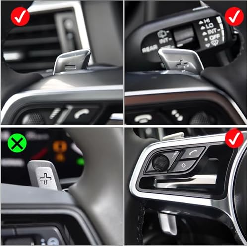 KHOFVSXWD Kompatibel mit Porsche Carrera 991 2016–2019 für Boxster für Cayman 718 2017–2022 Auto-Lenkrad-Schalthebel-Paddel, Verlängerung, Schaltwippen (rot) von KHOFVSXWD