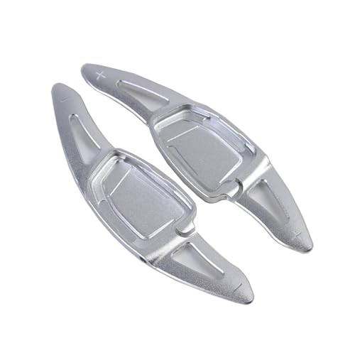 KHOFVSXWD Kompatibel mit Rs 6 Avant 4.0t für Rs 7 4.0t für Quattro 2021 2022 2023 Auto-Lenkrad-Paddelschalthebel verlängerte Schalthebelverlängerung Gangschaltung Paddel (Silber) von KHOFVSXWD